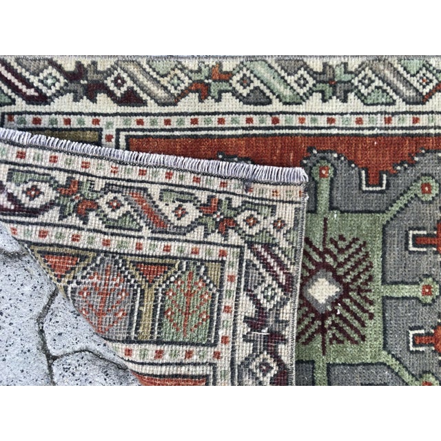 1960s Small Turkish Door Mat Rug For Sale - Image 5 of 6