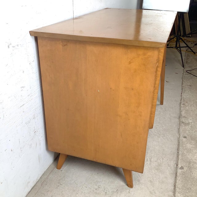 Wood Mid-Century Modern Student Desk Attributed to Baumritter For Sale - Image 7 of 12