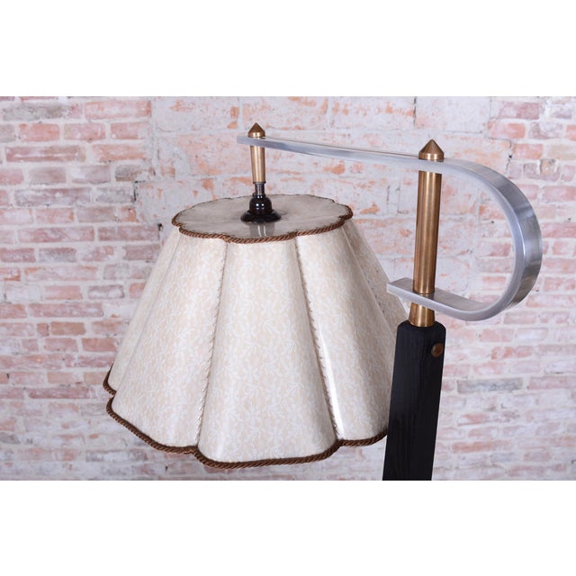 Wood Art Deco Floor Lamp in Oak, 1920s For Sale - Image 7 of 15