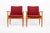 Danish Modern Red Diplomat Chairs by Finn Juhl for France & Daverkosen For Sale - Image 12 of 12