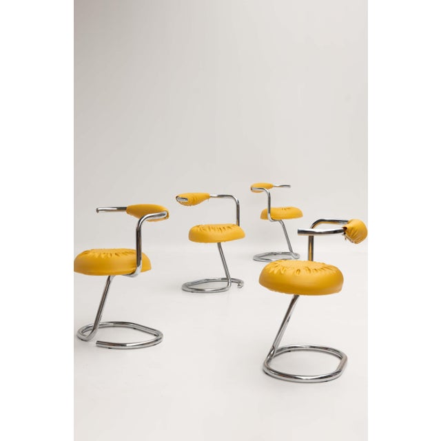 An iconic design of the radical Italian aesthetic of the 1970s, the Cobra chairs, designed by Giotto Stoppino, embody the...