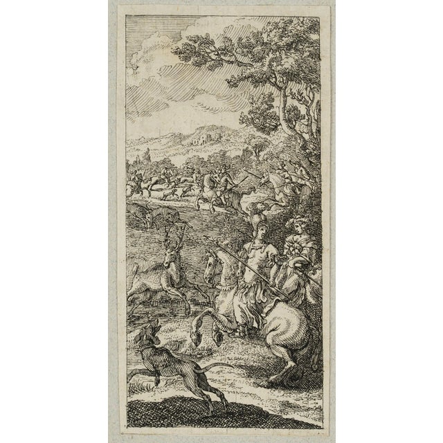 Johannes Meyer jun. (1655 Zurich - 1712 ibid.): Riders to the stag hunt, 17th century, EtchingTechnique: Etching on Paper,...
