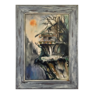 Framed 1960s Watercolor Painting