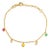 Rainbow Smiley Face Gold & Diamond Bracelet For Sale