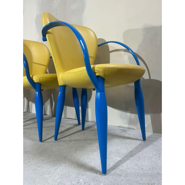 Blue Vintage Paso Doble Chairs from Draenert, 1980s, Set of 4 For Sale - Image 8 of 12