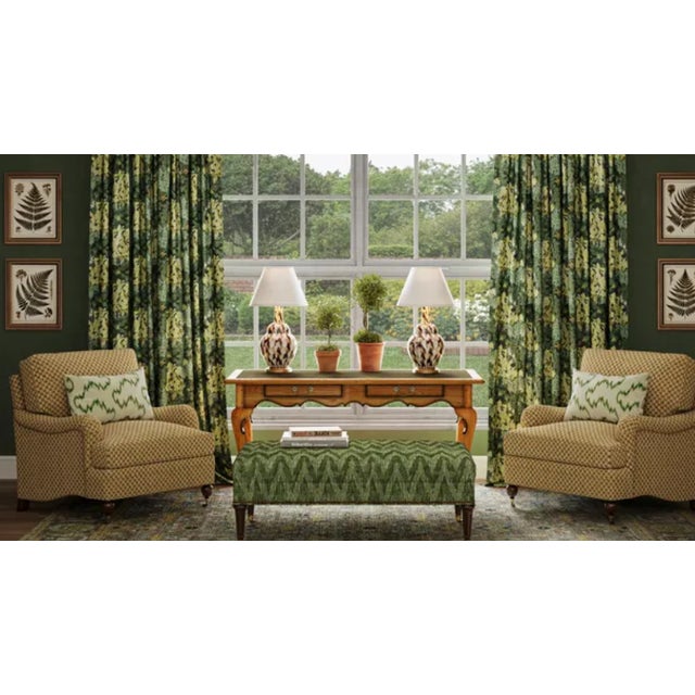 Mid-Century Modern Lee Jofa Mallorcan Ikat Leaf Pillows - 22" Pair For Sale - Image 3 of 5