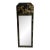 Mid-20th Century Chinoiserie Black Lacquer Hand-Painted Wall Mirror For Sale