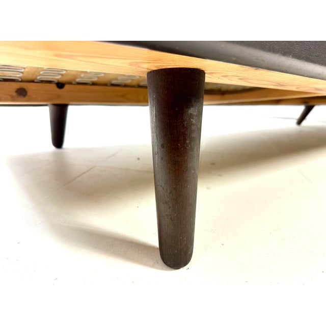 Animal Skin 1960s Danish Leather Sofa Designed by Aage Christiansen For Sale - Image 7 of 8