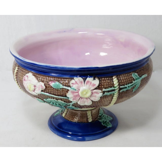 Antique American Victorian Majolica Serving Bowl Circa 1880s For Sale - Image 13 of 13