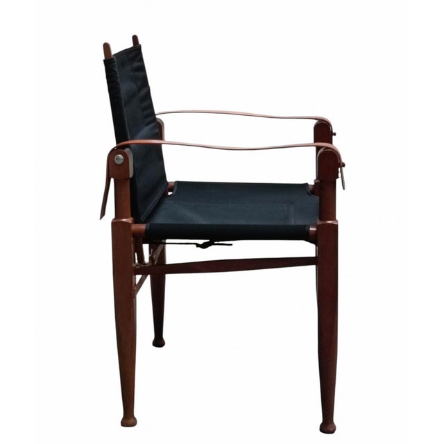 Animal Skin Walnut and Canvas Via Vai Chairs by Luca Meda for Molteni, Italy, 1990s, Set of 4 For Sale - Image 7 of 11