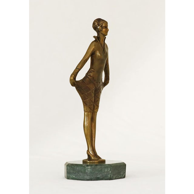 1920s Bronze Lady in a Harlequin Costume from Josef Lorenzl, 1920s For Sale - Image 5 of 11