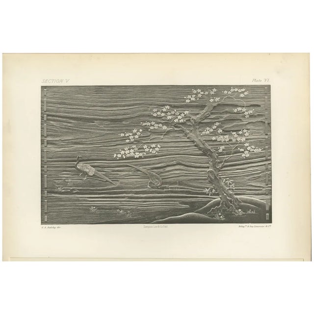 G. A. Audsley, Tranquility in Monochrome, 1884, Chromolithograph on Paper For Sale