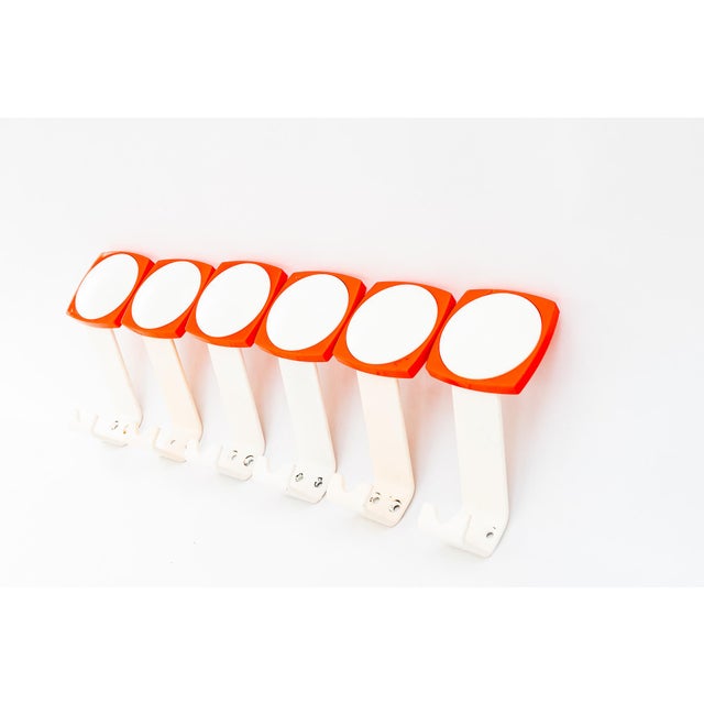 Plastic Iron and Acrylic Glass Wall Hooks, Vienna, 1950s, Set of 6 For Sale - Image 7 of 7