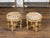 French Pair of 19th Century French Giltwood Stools with Fluted Legs and Upholstery For Sale - Image 3 of 10