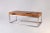 Rustic Solid Teak Top and Stainless Steel Base Coffee Table For Sale - Image 4 of 9