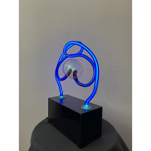 Glass David Grant Maul Blown Glass Neon Lamp Sculpture, 1983 For Sale - Image 7 of 12