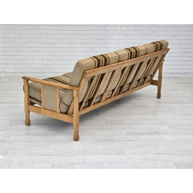 Danish 3-Seater Sofa in Wool & Oak, 1970s For Sale - Image 13 of 18