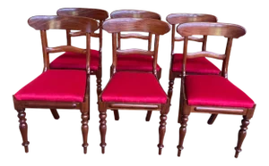 English Mahogany Chairs, Set of 6
