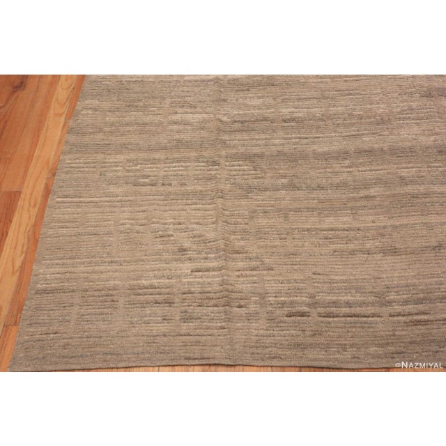 Moroccan Nazmiyal Collection Taupe Contemporary Moroccan Area Rug For Sale - Image 3 of 6