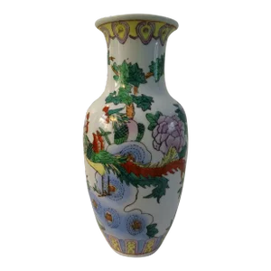 1980s Chinese Pheasants Porcelain Vase