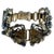 Mid-Century Modern Vintage Jewel Smokey Quartz Silver Chain Bracelet For Sale - Image 3 of 12
