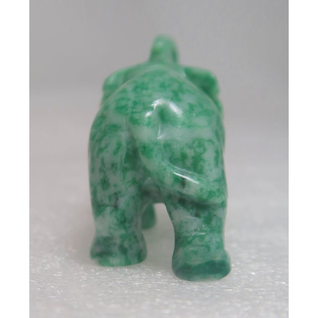 Vintage Miniature Well-Carved Uncommon Amazonite Stone, Lucky Elephant! For Sale - Image 13 of 13