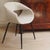 White Open Back Chair in Natural White Textured Fabric For Sale - Image 8 of 9
