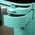 Metal Art Deco Robin's Egg Blue Lacquer & Brushed Aluminum Desk by Donald Deskey For Sale - Image 7 of 9