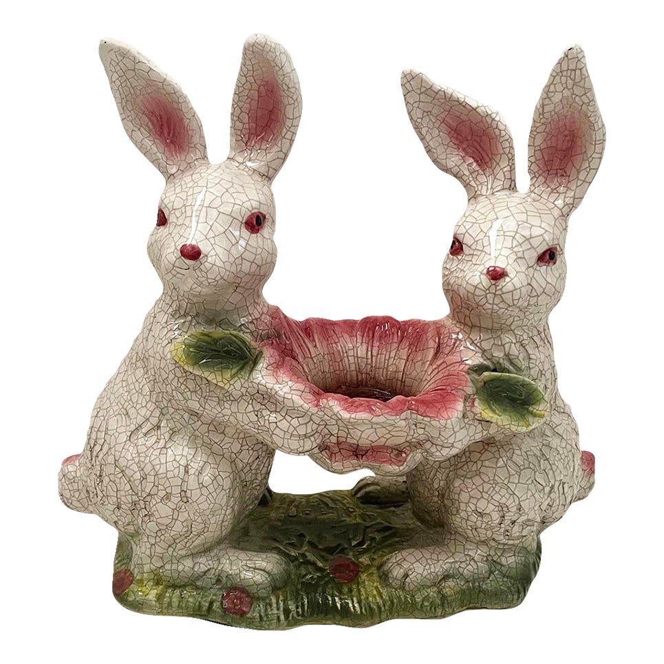 1960s Ceramic Rabbit Statue Chairish