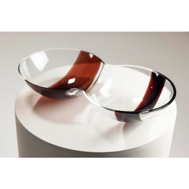 Mod. S505 Transparent Glass Bowl by Carlo Nason for Mazzega, 1970s For Sale - Image 6 of 10