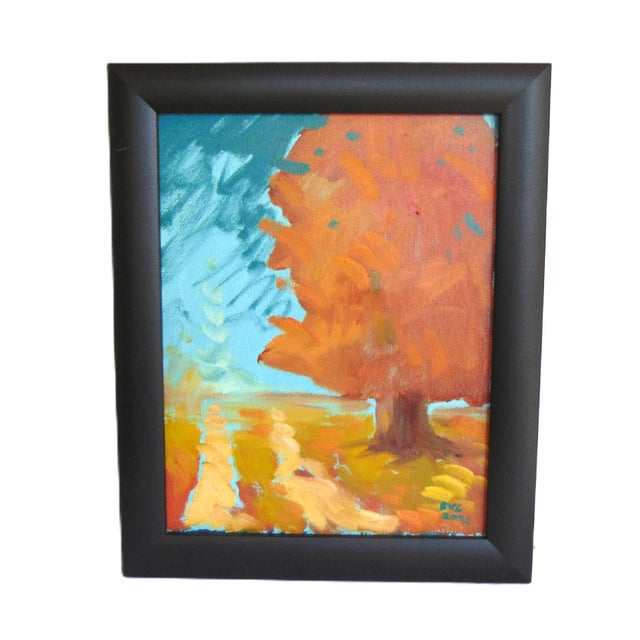 Figurative Original Oil Painting "Loman's Oak" by B. V. Godard Framed 13.5"w X 16.5"h For Sale - Image 3 of 6