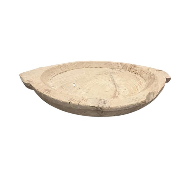 Farmhouse Vintage Wooden Parat Bowl For Sale - Image 3 of 5