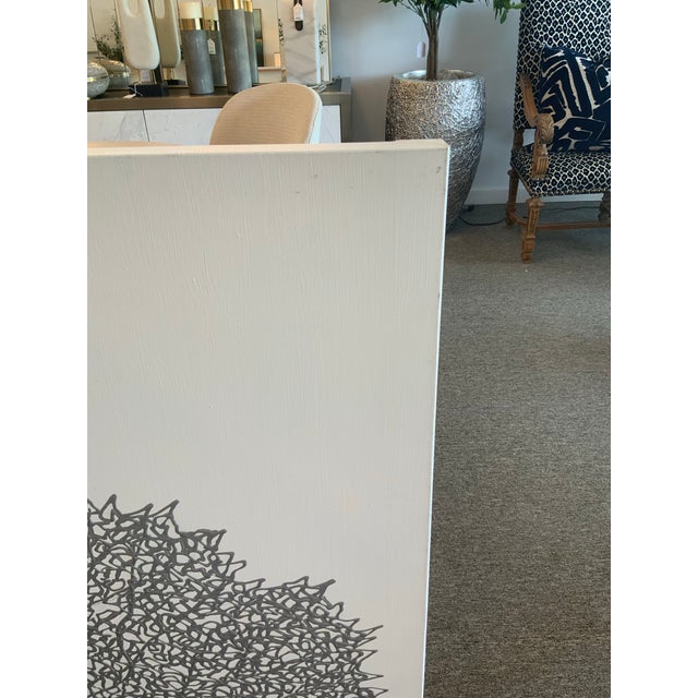 Pair of Silver Coral Canvases For Sale In West Palm - Image 6 of 9