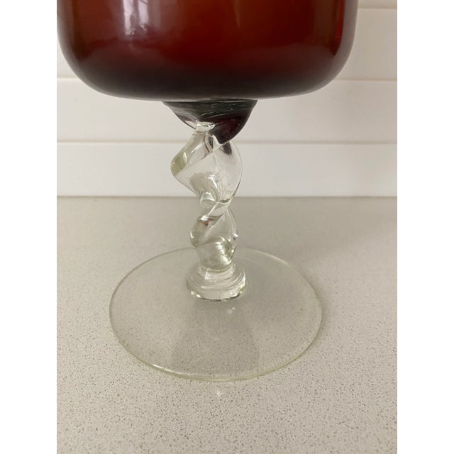 Mid-Century Italian Cased Glass Vase For Sale - Image 4 of 5