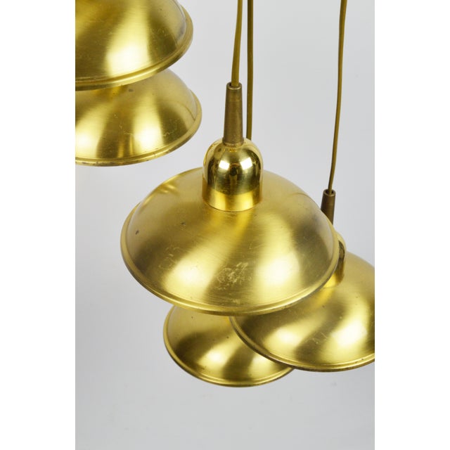 Metal Gold Cascade Lamp, 1980s For Sale - Image 7 of 14