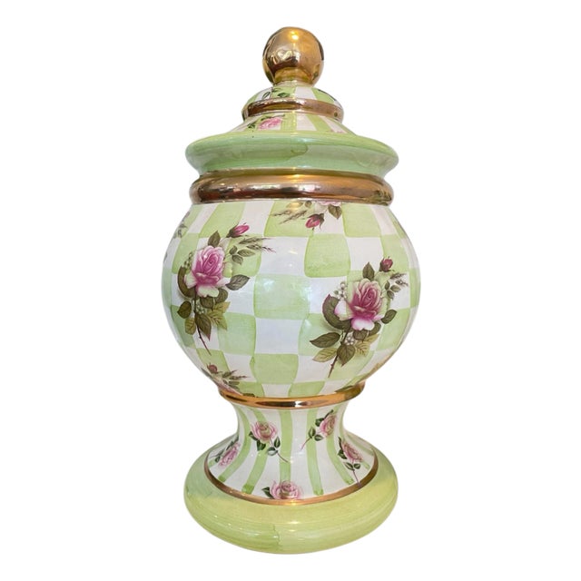 Vintage MacKenzie Childs Sweetpea Honeymoon Canister For Sale