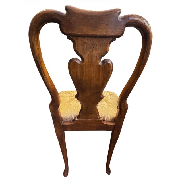 Wood Set of 10 Burl Walnut Georgian / Queen Anne Style Dining Chairs – 8 Side Chairs & 2 Armchairs For Sale - Image 7 of 12