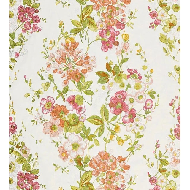 Sample - The House of Scalamandré Antonella Lampas Fabric, Blossom For Sale