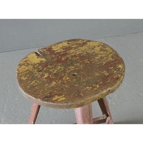 Gold Industrial Factory Stool by Rowac, 1930s For Sale - Image 8 of 12