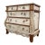 Vintage Patinated Bombe Chest in Yellow Sage – Carved Details – French Provincial For Sale