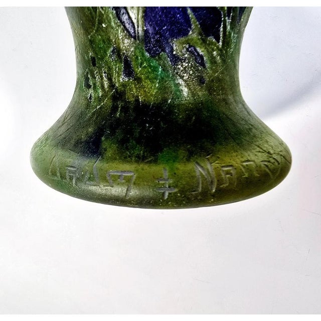 Art Nouveau Cameo Vase with Primroses Decor from Daum Nancy, France, 1920 For Sale - Image 11 of 12