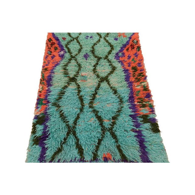 Traditional Vintage Moroccan Runner With Polychromatic Geometric Patterns, From Rug & Kilim For Sale - Image 3 of 7