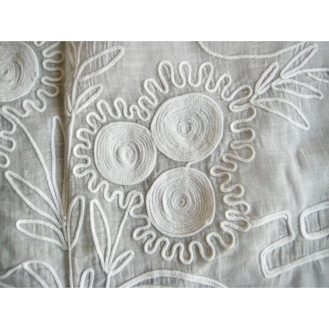 French Embroidered Curtain Sheer Antique Cornely 19 Century For Sale - Image 13 of 14