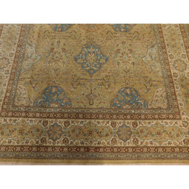 Make a grand and noble statement with this intricately designed rug. Hand made with hand spun wool to re-create the old-...