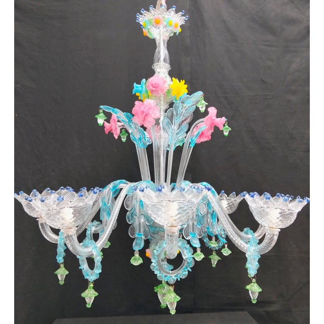 1980s Vintage Chandelier in Murano Glass, 1980s For Sale - Image 5 of 18