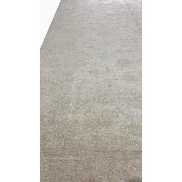 1990s Handwoven Oushak Style Area Rug 12’1″ X 17’9″ For Sale - Image 5 of 13