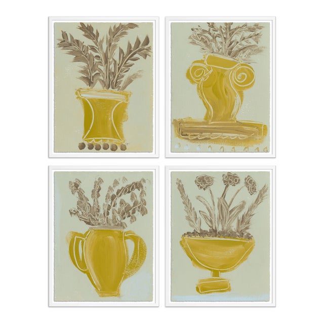 Contemporary Laie Vase Study Set by Haley Mathewes in White Frame, Small Art Prints For Sale - Image 3 of 3