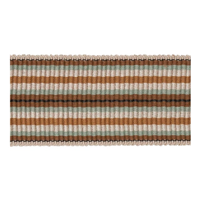 Schumacher X Neisha Crosland Topaki Stripe Tape Medium in Mustard For Sale