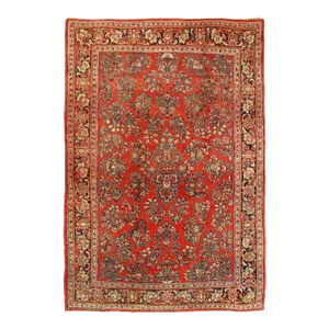 1920s Antique Persian Hand Knotted Sarouk Rug