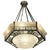 French Art Deco Hexagonal Chandelier by Schneider For Sale - Image 13 of 13